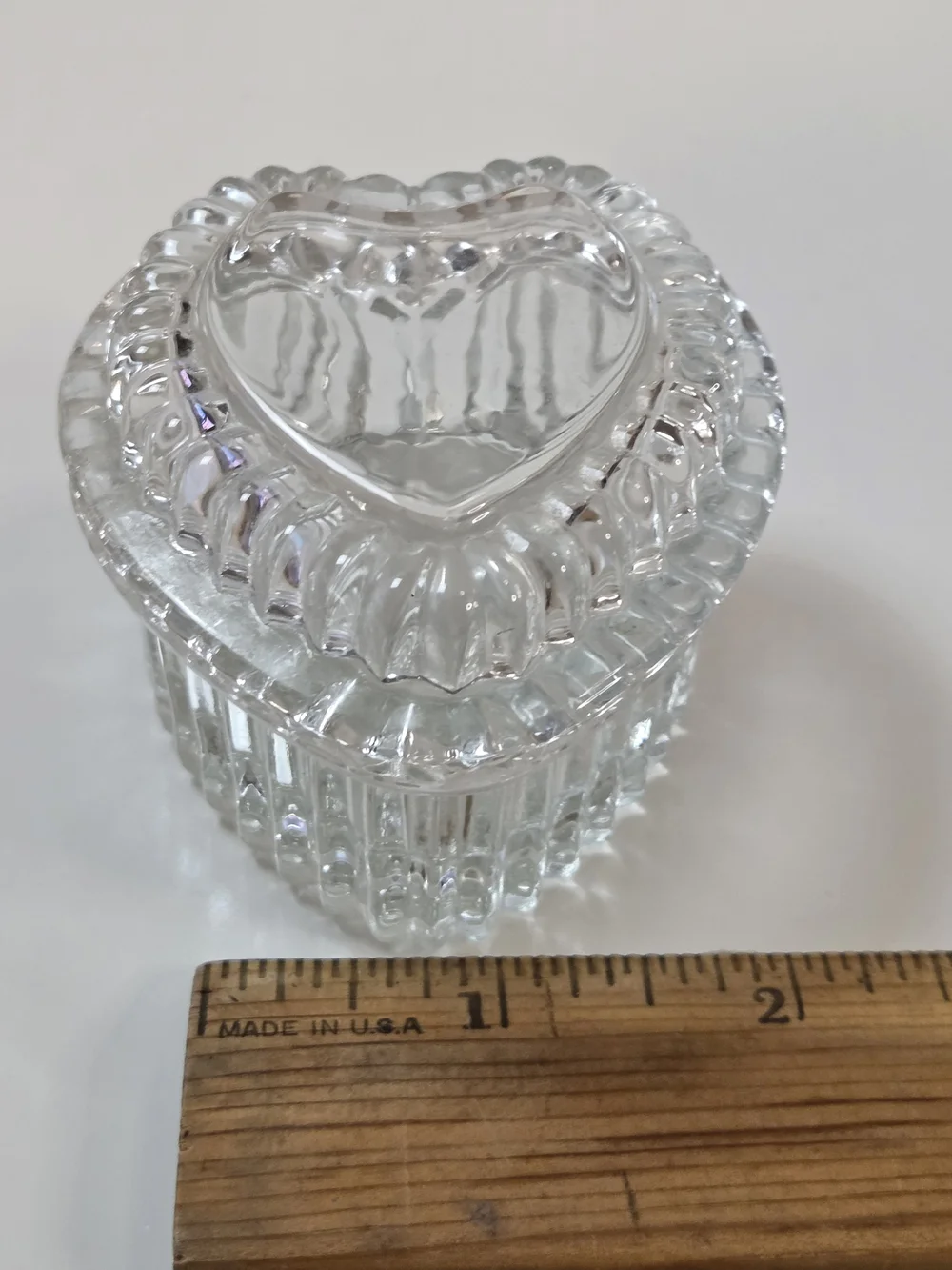 Clear Heart-Shaped Glass Trinket Box - Home Accents